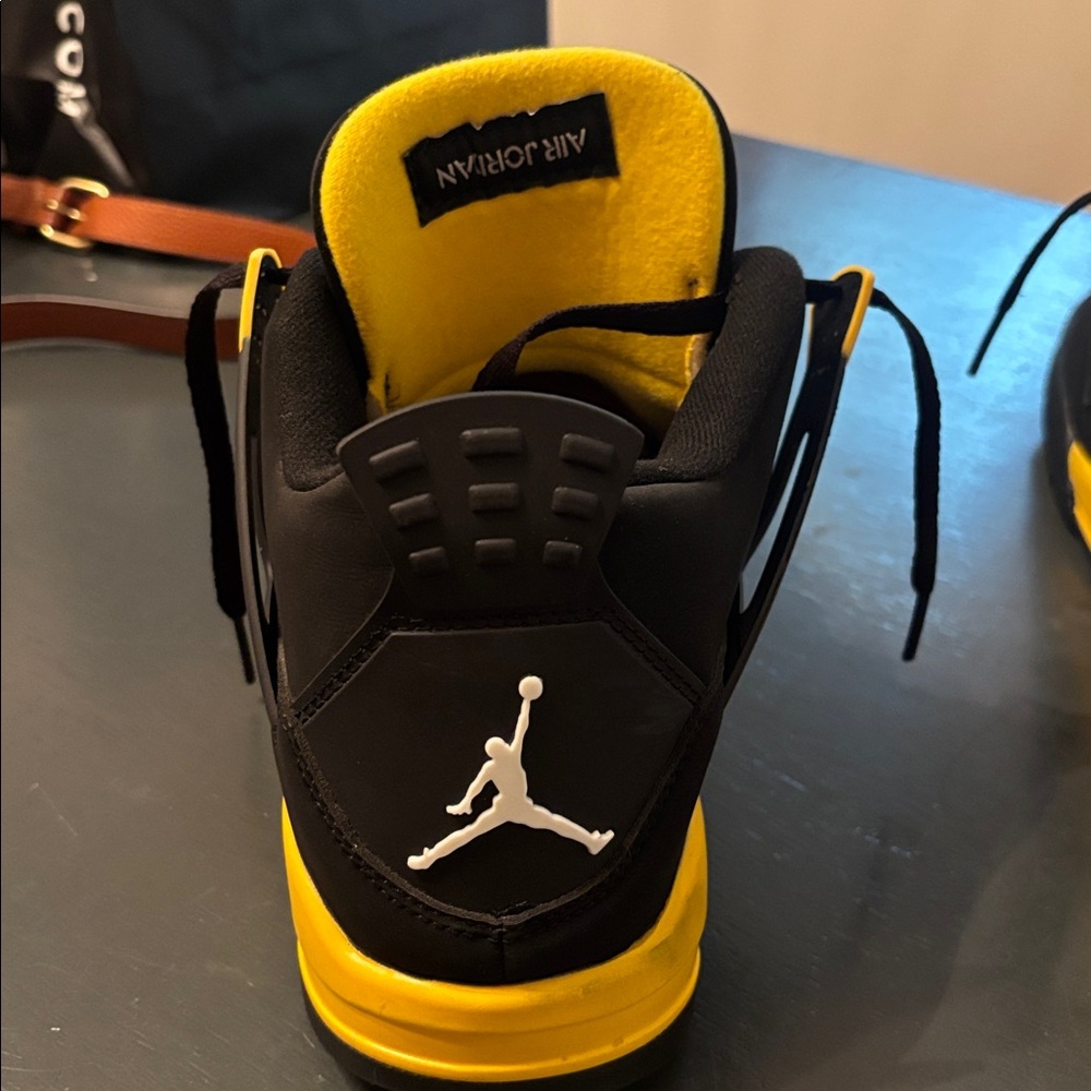 Jordan Men's Black and Yellow Sneakers - Picture 5 of 5